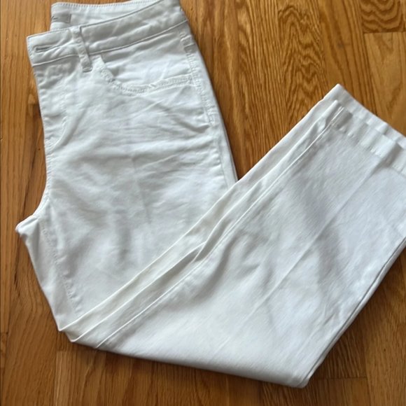 Jean Femme Esprit Délavé Blanc - Taille 9, Longueur 32 - Coton Droit, Très Bon état